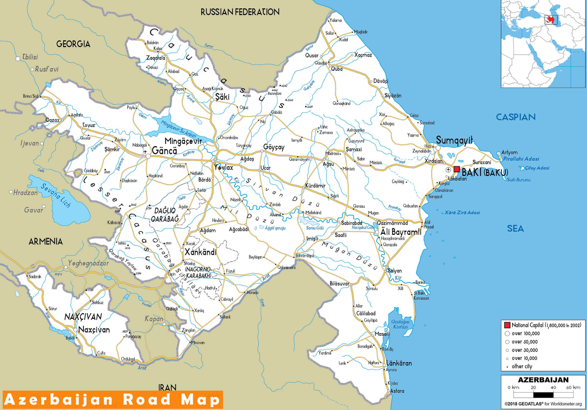 Azerbaijan Road Map